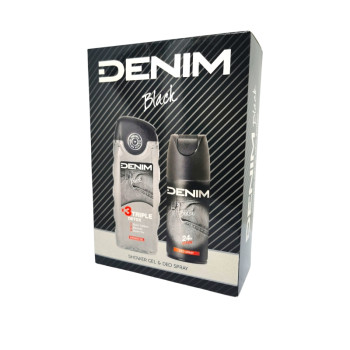 DENIM подаръчен комплект, Душ гел, Дезодорант 150мл, Black