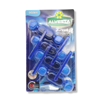 ALVESTA ароматизатор за тоалетна чиния, Синя вода, 4 броя, Океан ALVESTA ароматизатор за тоалетна чиния, Синя вода, 4 броя, Океан