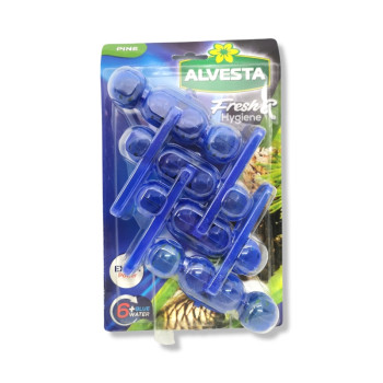 ALVESTA ароматизатор за тоалетна чиния, Синя вода, 4 броя, Бор