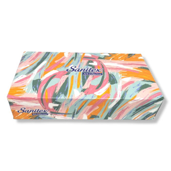 SANITEX салфетки в кутия, 2 пласта, Бели, Art collection, 100 броя SANITEX салфетки в кутия, 2 пласта, Бели, Art collection, 100 броя
