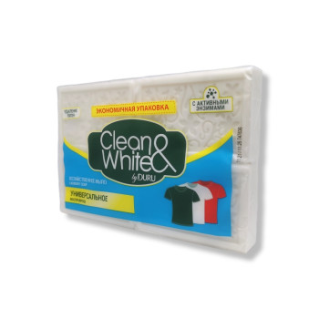 DURU сапун за пране, Clean & White, Универсален, 4 х 120гр DURU сапун за пране, Clean & White, Универсален, 4 х 120гр