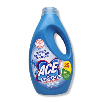 ACE течен перилен препарат, 1375мл, 25 пранета, Бяло и цветно пране, Classico ACE течен перилен препарат, 1375мл, 25 пранета, Бяло и цветно пране, Classico