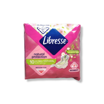 LIBRESSE дамски превръзки, Ultra+Natural, Лайка и Алое вера, 10 броя