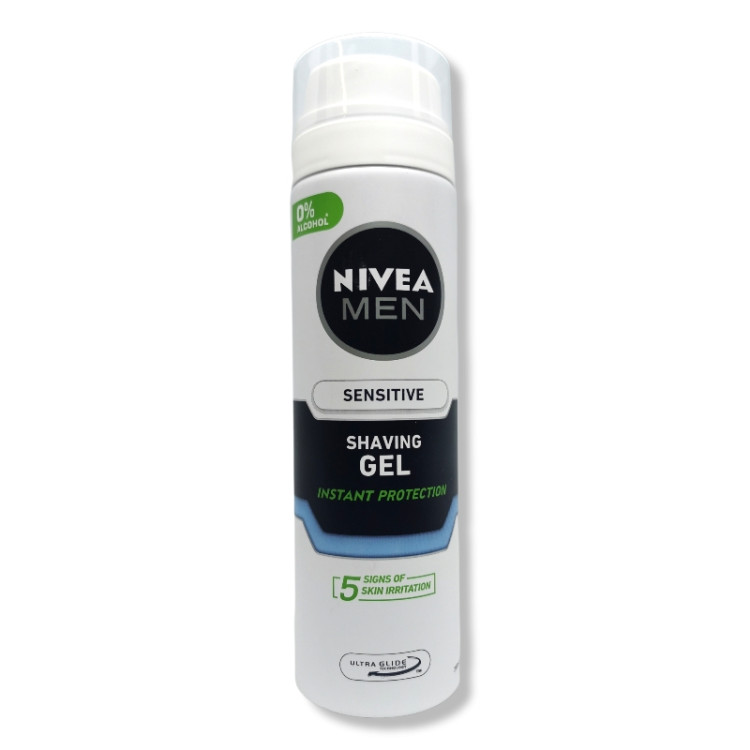 NIVEA гел за бръснене, Sensitive, 200мл NIVEA гел за бръснене, Sensitive, 200мл