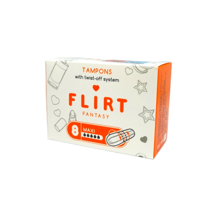 FLIRT хигиенни тампони, Maxi, 8 броя