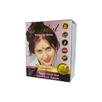 HERBUL HENNA индийска къна за коса, Бургунди, 10гр, 6 броя