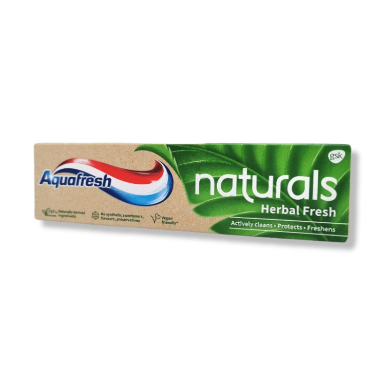 AQUAFRESH паста за зъби, 75мл, Naturals, Herbal Fresh