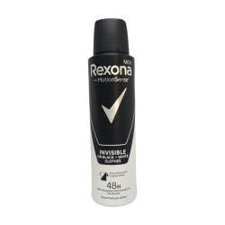 Rexona дезодорант мъжки, Invisible, On black+white clothes, 150мл