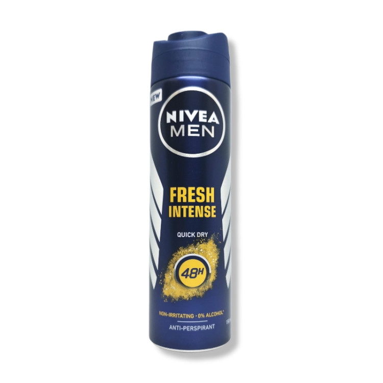 NIVEA дезодорант мъжки, Fresh Intense, Quick Dry, 150мл