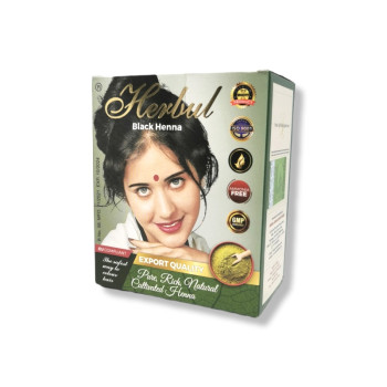 HERBUL HENNA индийска къна за коса, Black Henna, 10гр, 6 броя