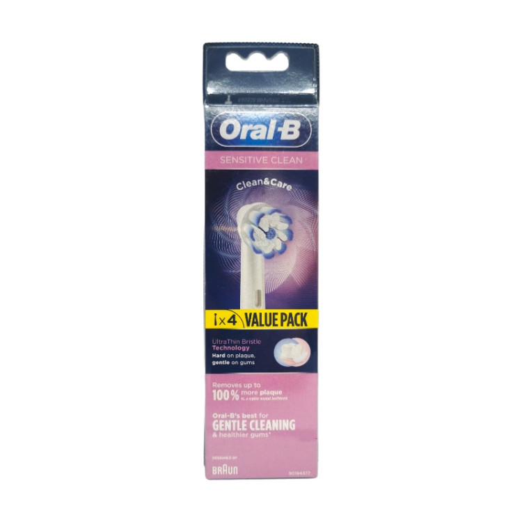 Oral-B накрайник за електрическа четка за зъби, Sensitive Clean, 4 броя 