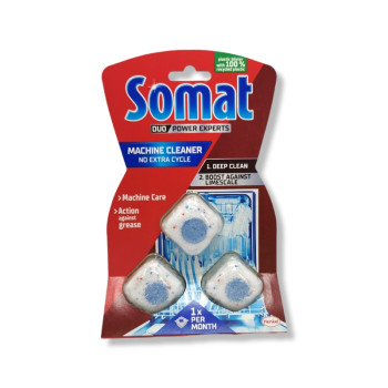 SOMAT таблетки за почистване на съдомиялна машина, 3 броя 