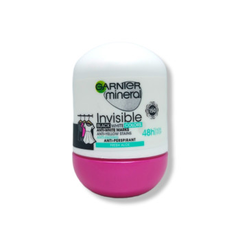 GARNIER рол-он дамски, Invisible, Black, White, Colors ,48h, 50мл