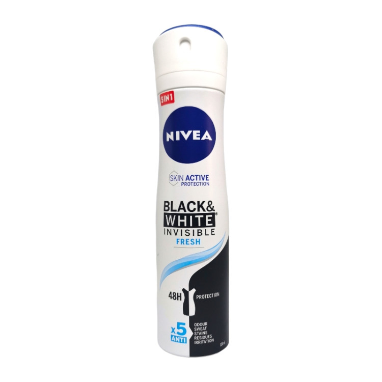 NIVEA дезодорант дамски, Black & white, 150мл