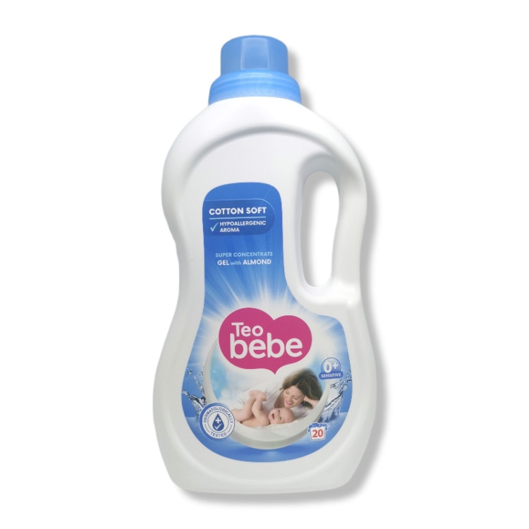 TEO BEBE течен перилен препарат за бебешки дрехи, Almond, 20 пранета, 1100мл