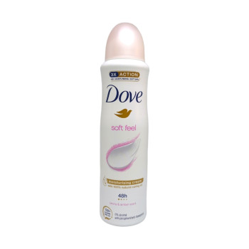 DOVE дезодорант дамски, Soft feel, 150мл DOVE дезодорант дамски, Soft feel, 150мл