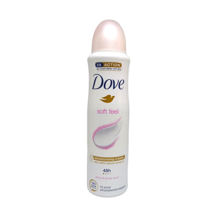 DOVE дезодорант дамски, Soft feel, 150мл DOVE дезодорант дамски, Soft feel, 150мл