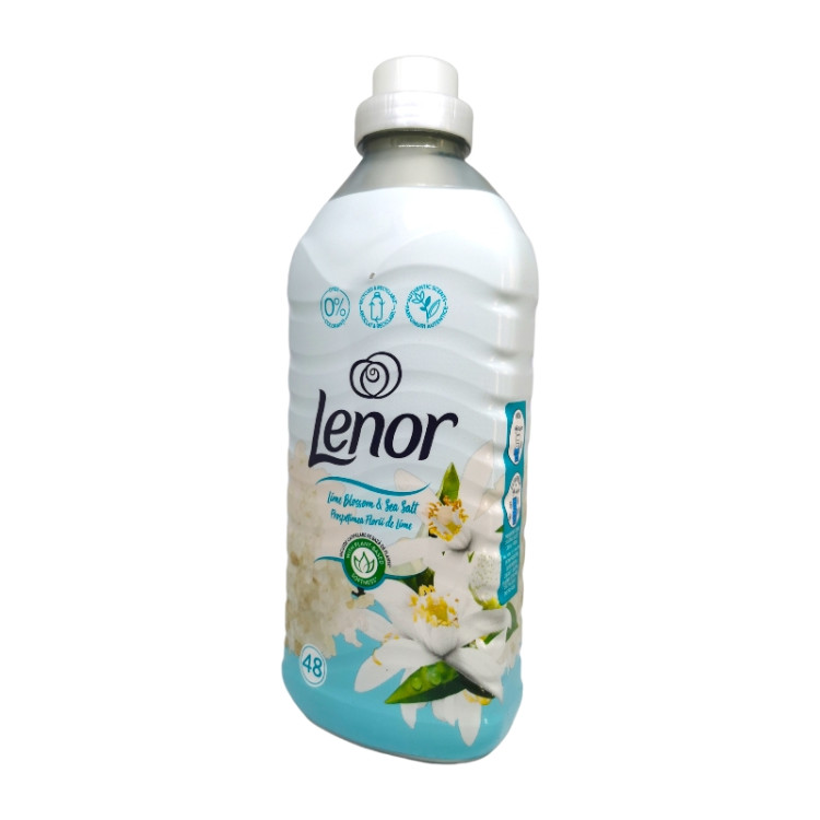 LENOR омекотител за пране, 1200мл, 48 пранета, Lime blossom & Sea Salt