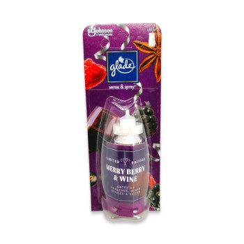 GLADE ароматизатор, Sense & Spray, Пълнител, 18мл, Merry berry & Wine