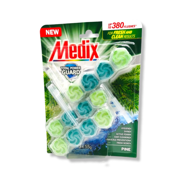 MEDIX ароматизатор за тоалетна чиния, 3х55гр, Бор