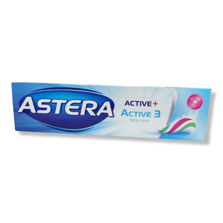 ASTERA паста за зъби, Active +, Active 3, Fresh mint, 100мл