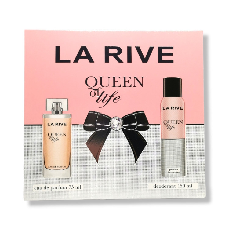 LA RIVE подаръчен комплект за жени, EDП 75мл + дезодорант 150мл, Queen of life