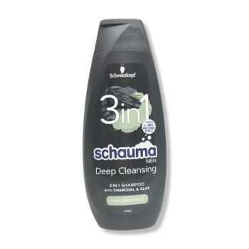 SCHAUMA шампоан мъжки, Charcoal+Clay, 400мл SCHAUMA шампоан мъжки, Charcoal+Clay, 400мл