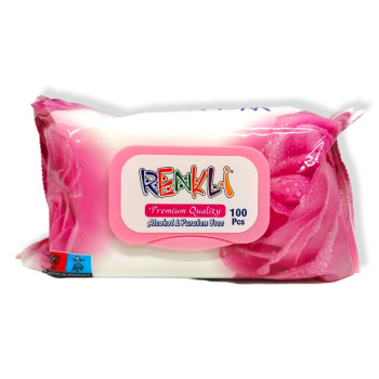 RENKLI мокри кърпи, Роза, 100 броя RENKLI мокри кърпи, Роза, 100 броя
