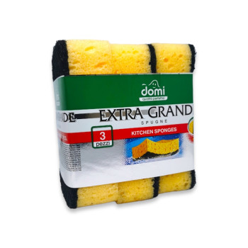 DOMI домакинска гъба, Extra Grand, Без канал, 3 броя DOMI домакинска гъба, Extra Grand, Без канал, 3 броя