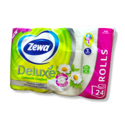 ZEWA тоалетна хартия, Deluxe, 24 броя, Camomile Comfort