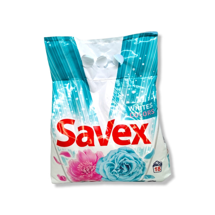 SAVEX прах за пране, 1,80кг, 18 пранета, Whites & Colors