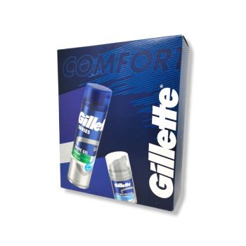 GILLETTE подаръчен комплект, Comfort, Series гел за бръснене, Афтършейв