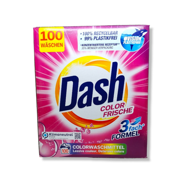 DASH прах за пране, Цветно, 6кг, 100 пранета
