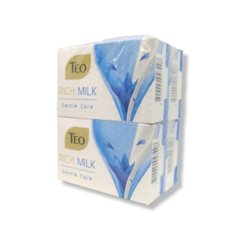 TEO тоалетен сапун, 1 брой х 90гр, Rich milk, Gentle care