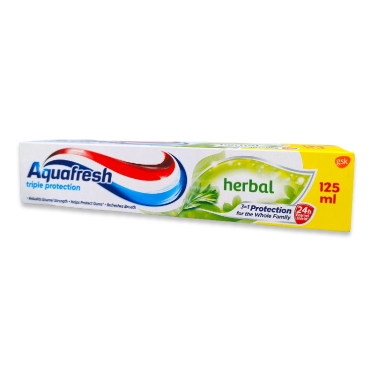 AQUAFRESH паста за зъби, Herbal, 125мл