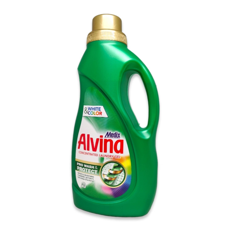 ALVINA течен перилен препарат, 935мл, 17 пранета, White & Color
