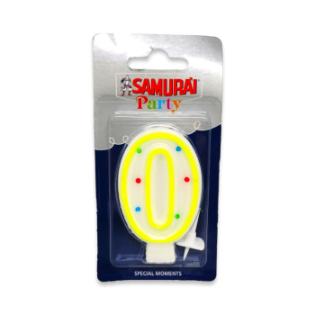 SAMURAI свещ за рожден ден, Число, 0
