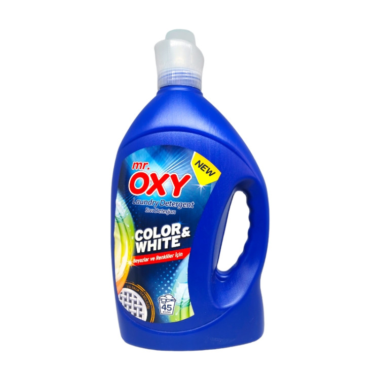 MR.OXY течен перилен препарат, 2750мл, 45 пранета, Цветно и Бяло пране