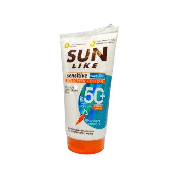 SUN LIKE слънцезащитен хидратиращ лосион, Туба, SPF 50, Сензитив, 125мл