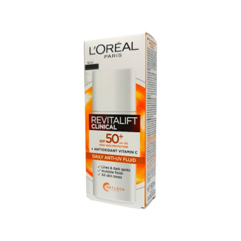 LOREAL крем, Revitalift Clinical, Spf 50+, Vitamin C, 50мл