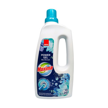 SANO MAXIMA гел за пране, Power gel, 20 пранета, 1 литър, Blue Blossom