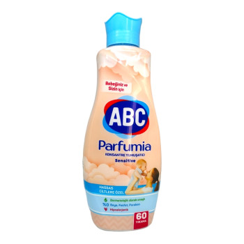 ABC парфюмен омекотител за пране, 60 пранета, 1440мл, Sensitive ABC парфюмен омекотител за пране, 60 пранета, 1440мл, Sensitive