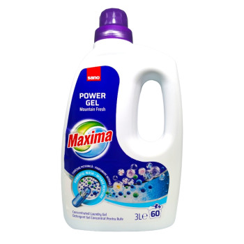 SANO MAXIMA гел за пране, Power gel, 60 пранета, 3 литра, Mountain fresh
