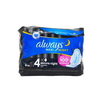 ALWAYS classic дамски превръзки, Maxi Secure Night, 6 броя