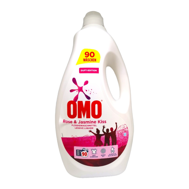 OMO течен перилен препарат, 90 пранета, 4500мл, Универсално пране, Rose & Jasmine kiss