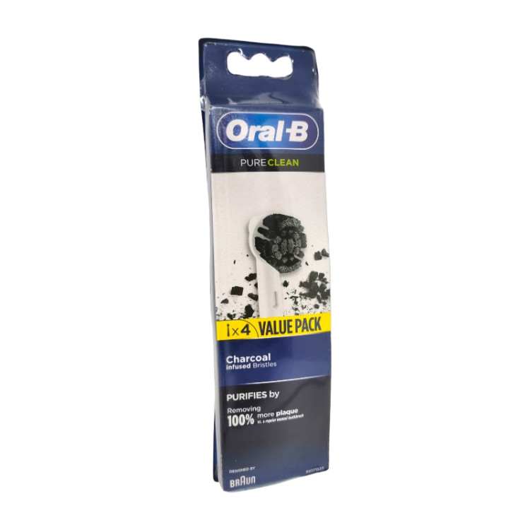 Oral-B накрайник за електрическа четка за зъби, Pure Clean, Charcoal, 8 броя 