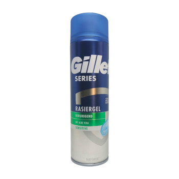 GILLETTE гел за бръснене, Series, 200мл, Sensitive, Aloe vera GILLETTE гел за бръснене, Series, 200мл, Sensitive, Aloe vera