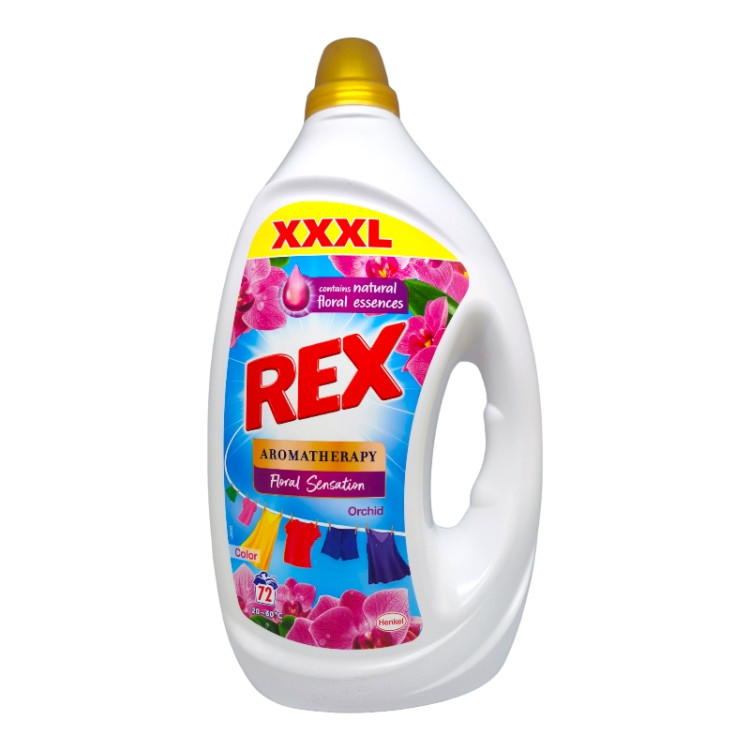 REX течен перилен препарат, 72 пранета, 3.24литра, Floral sensation, Орхидея