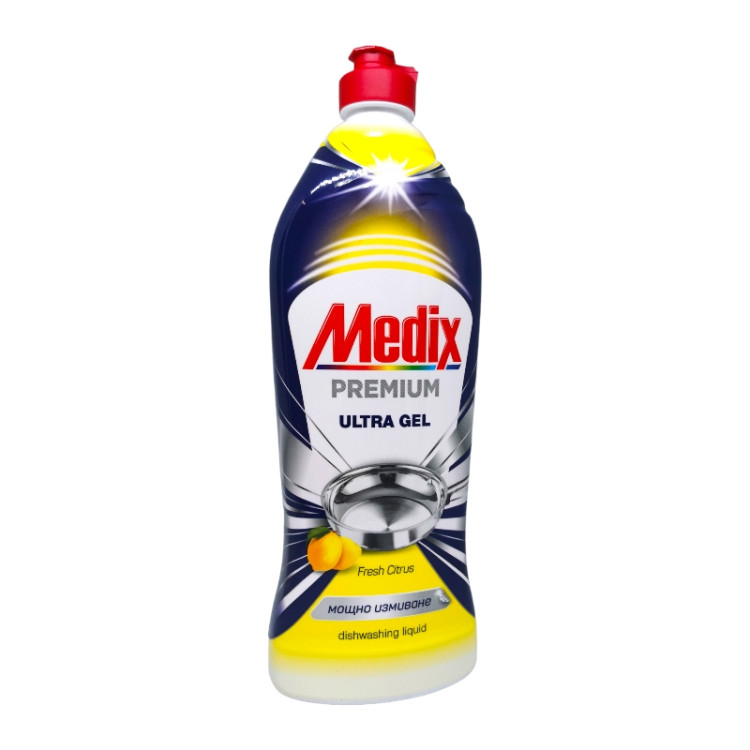 MEDIX препарат за измиване на съдове, Premium, Лимон, 750мл