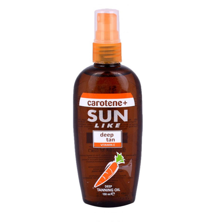 SUN LIKE слънцезащитно олио, Бърз тен, Помпа, SPF 0, 150мл